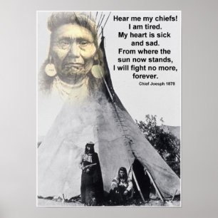 Chief Joseph hear me Poster