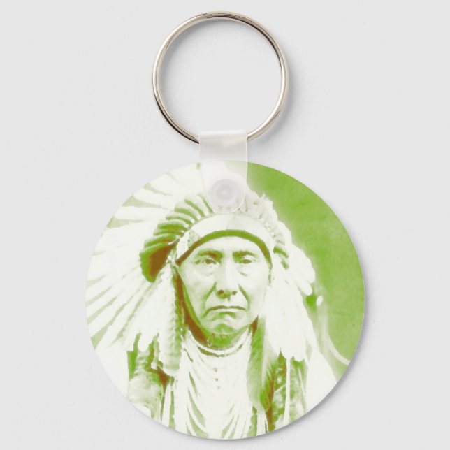 Chief Joseph Native American Leader Keychain (Front)