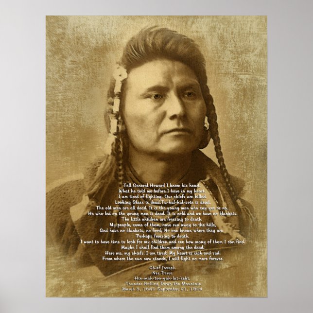 Chief Joseph of the Nez Perce Poster (Front)