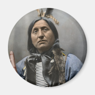 Chief Left Hand Bear Chief 1898 - Vintage Magnet