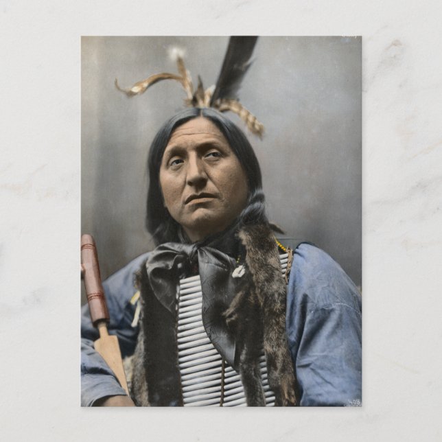 Chief Left Hand Bear Chief 1898 Vintage Postcard (Front)
