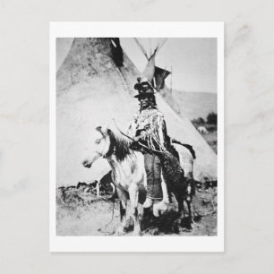 'Chief Looking Glass', c.1875 (b/w photo) Postcard