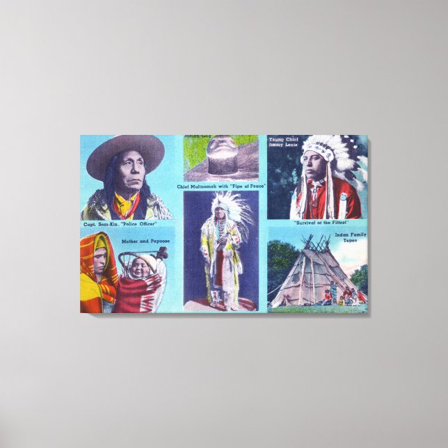 Chief Multnomah, Capt. Som-Kin Canvas Print (Front)