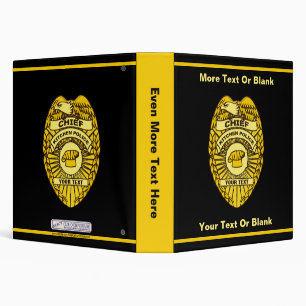 Chief Of Kitchen Police Badge Binder