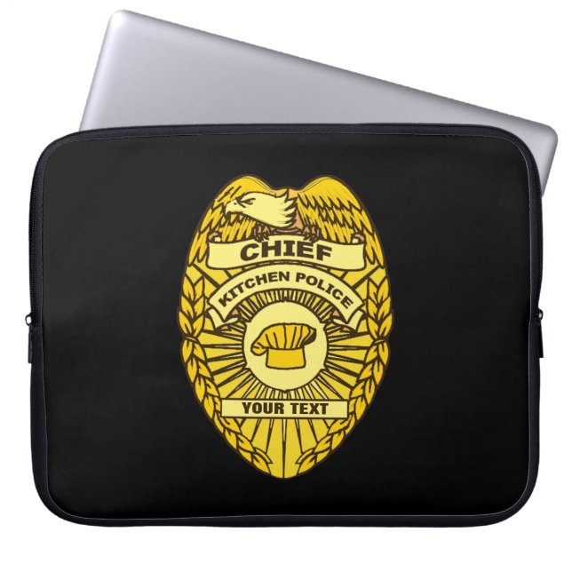 Chief Of Kitchen Police Badge Laptop Sleeve (Front)