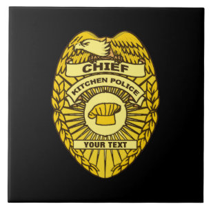 Chief Of Kitchen Police Badge Tile