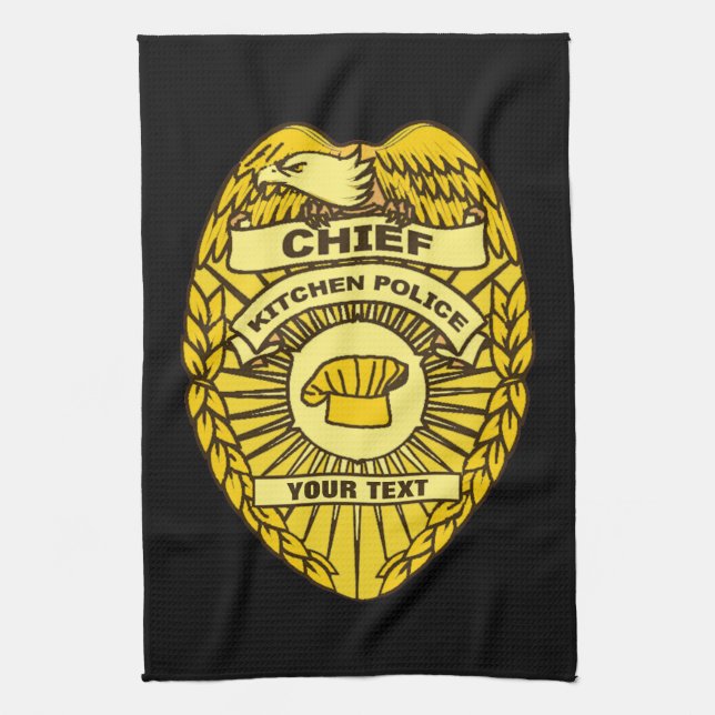 Chief Of Kitchen Police Badge Towel (Vertical)