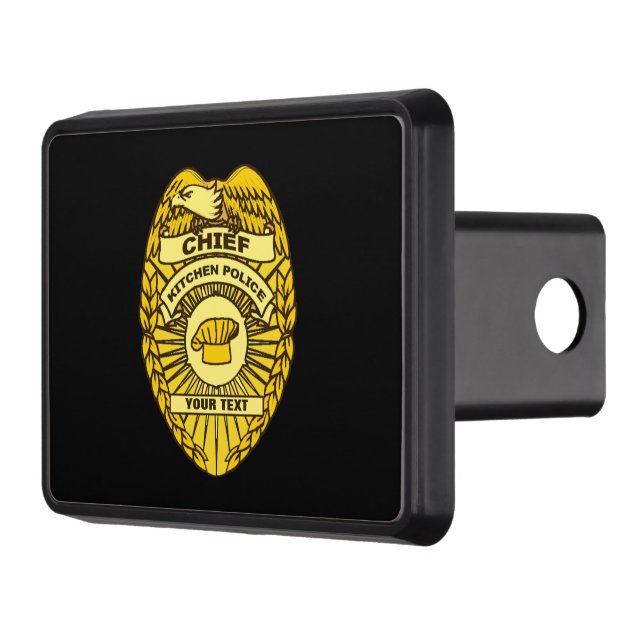 Chief Of Kitchen Police Badge Trailer Hitch Cover (Left)