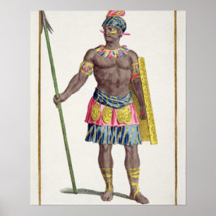 Chief of the Hondurans, 1780 (coloured engraving) Poster