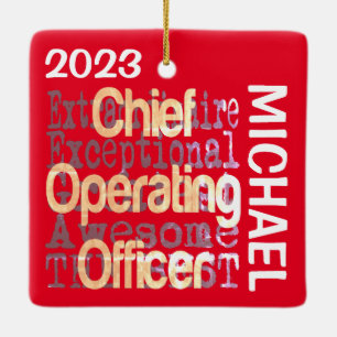 Chief Operating Officer COO Extraordinaire CUSTOM Ceramic Ornament