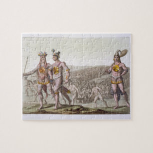 Chief Outina, Enemy of Saturiba, Walks Among his F Jigsaw Puzzle