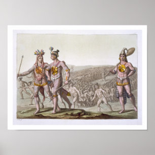 Chief Outina, Enemy of Saturiba, Walks Among his F Poster