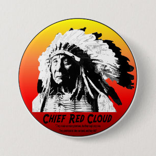 Chief Red Cloud 3 Inch Round Button