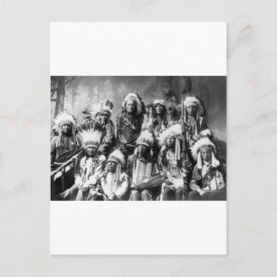 Chief Red Cloud & Other Chiefs, 1899 Postcard