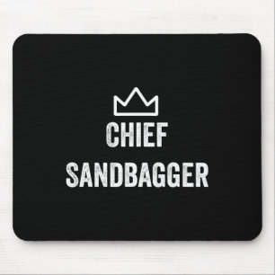 Chief Sandbagger Gift For Golf Meme Bjj Chess Sand Mouse Pad