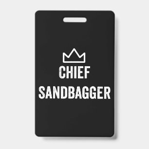 Chief Sandbagger Golf Meme Bjj Chess Sandbag Badge