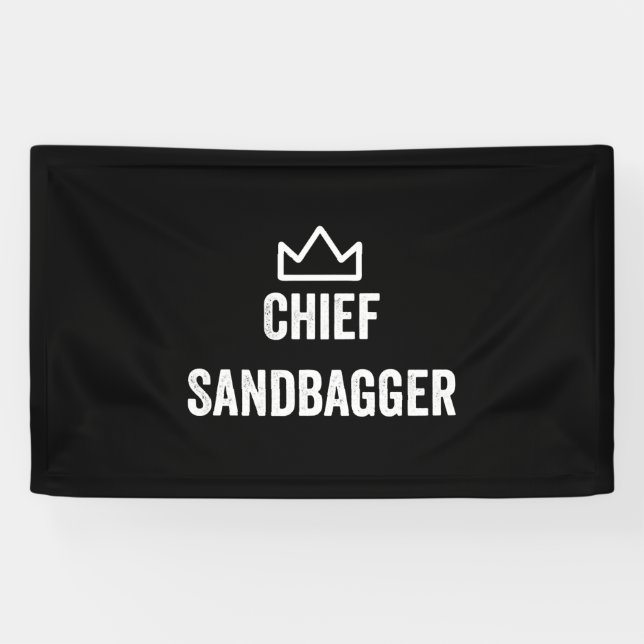 Chief Sandbagger Golf Meme Bjj Chess Sandbag Banner (Horizontal)