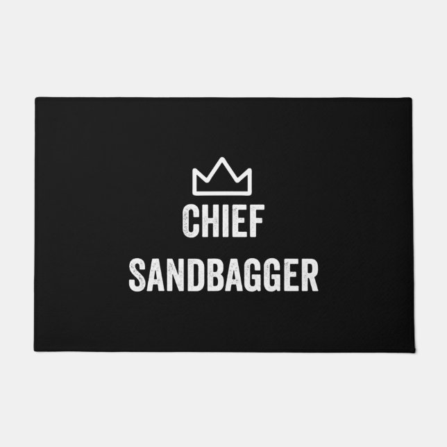 Chief Sandbagger Golf Meme Bjj Chess Sandbag Doormat (Front)
