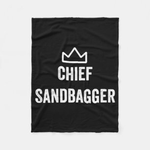Chief Sandbagger Golf Meme Bjj Chess Sandbag Fleece Blanket