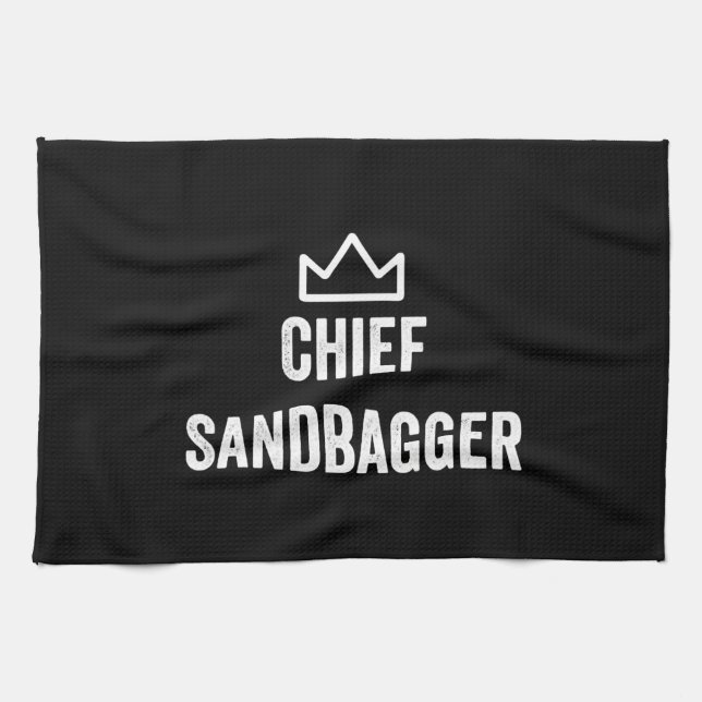 Chief Sandbagger Golf Meme Bjj Chess Sandbag Kitchen Towel (Horizontal)