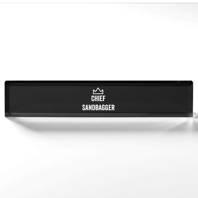 Chief Sandbagger Golf Meme Bjj Chess Sandbag Nameplate (Front)
