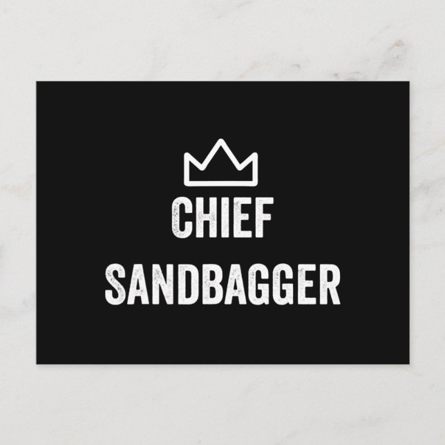 Chief Sandbagger Golf Meme Bjj Chess Sandbag Postcard (Front)