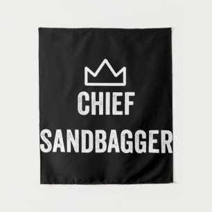 Chief Sandbagger Golf Meme Bjj Chess Sandbag Tapestry