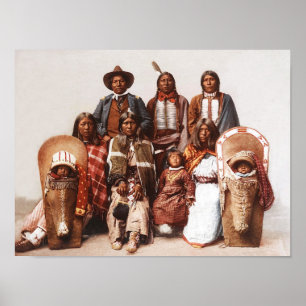 Chief Sevara and Family.Ute1897 Poster