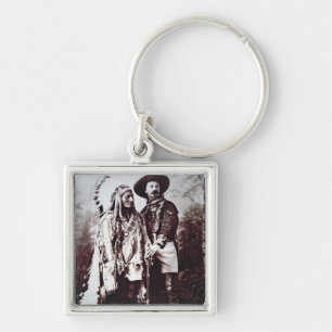 Chief Sitting Bull (1831-90) on tour with Buffalo Keychain