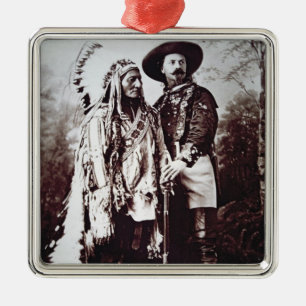 Chief Sitting Bull (1831-90) on tour with Buffalo Metal Ornament
