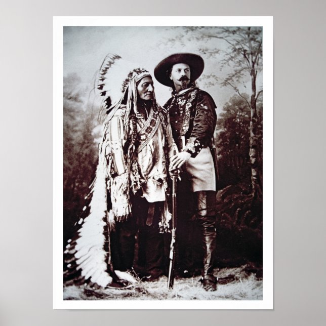 Chief Sitting Bull (1831-90) on tour with Buffalo Poster (Front)