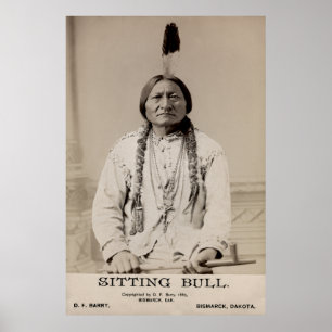 Chief Sitting Bull Portrait 1885 Poster