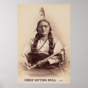 Chief Sitting Bull With Eyeglasses c. 1881 Poster