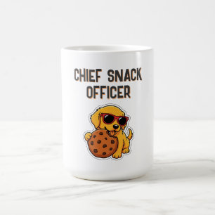 Chief Snack Officer Funny Golden Retriever Puppy Coffee Mug
