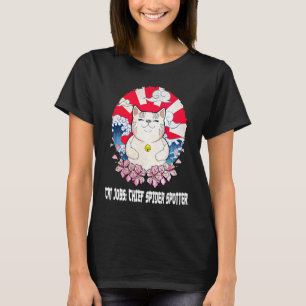 Chief Spider Spotter Cat Humour Kitten Cat Mom T-Shirt