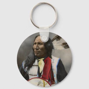 Chief Strikes With Nose, Oglala Sioux  1899 Keychain