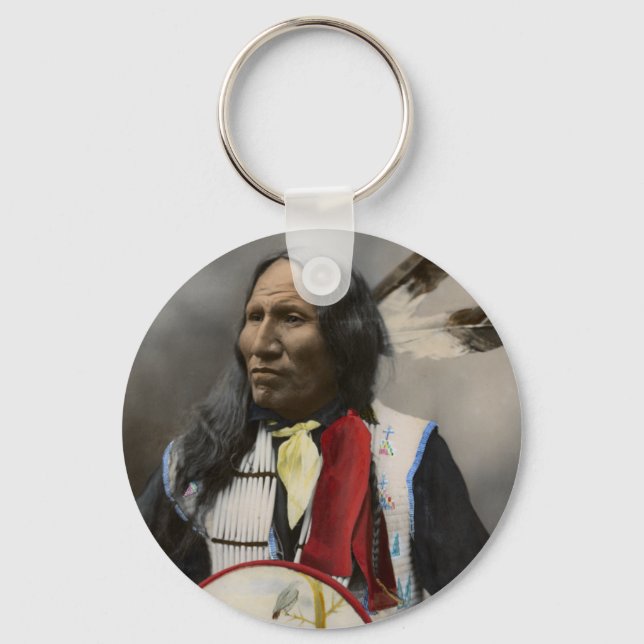 Chief Strikes With Nose, Oglala Sioux  1899 Keychain (Front)