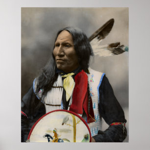 Chief Strikes With Nose, Oglala Sioux 1899 Poster