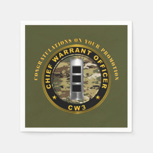 Chief Warrant Officer 3 (CW3) Promotion Napkin
