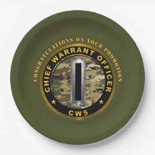 Chief Warrant Officer 5 (CW5)  Promotion Paper Plate