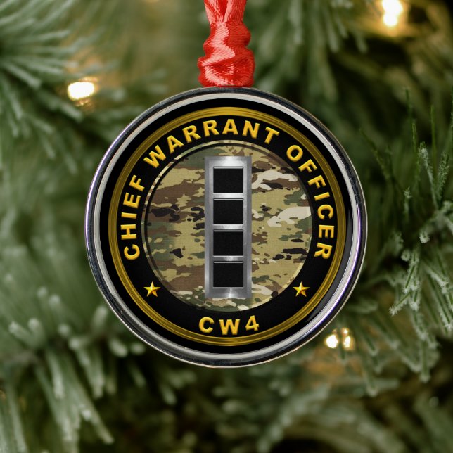 Chief Warrant Officer Four-CW4 Metal Ornament (Tree)