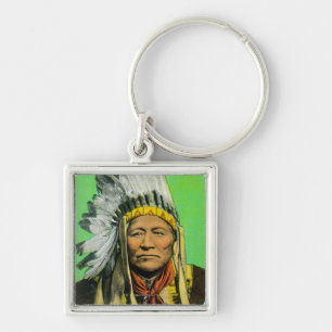 Chief Washakie Portrait Keychain