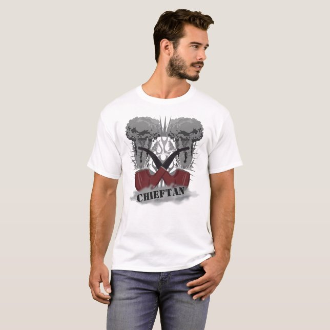 Chieftan Peace Pipes Graphic Art T-Shirt (Front Full)