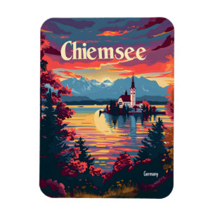 Chiemsee Germany vintage art Magnet