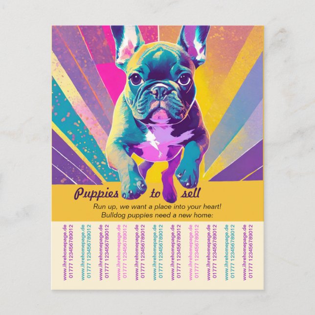 Chien à vendre modèles de prospectus (Devant)