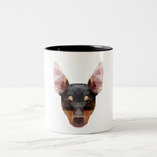 Chien animal géométrique de Pinscher de tasse