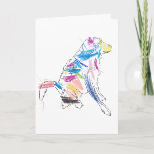 Chien arc-en-ciel Joyeux anniversaire ! Carte