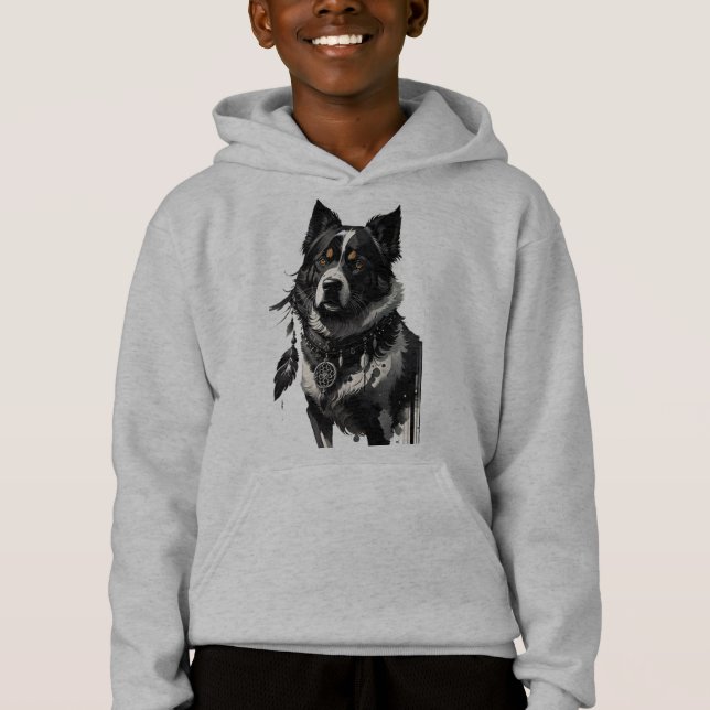 chien, attrapeur de rêves, amulet, talisman, (Devant)