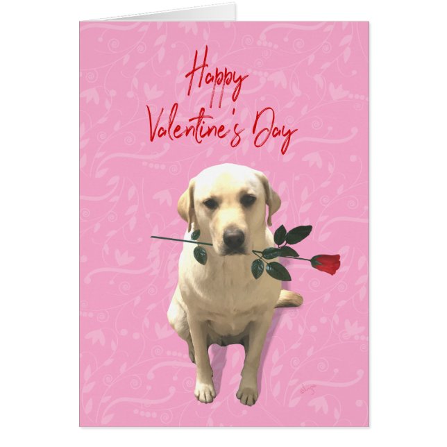 Chien avec Heureuse Sainte-Valentin Rose Holiday (Devant)