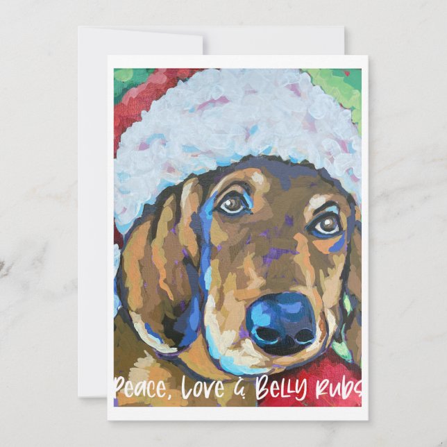 Chien avec Santa Hat carte de voeux (Devant)